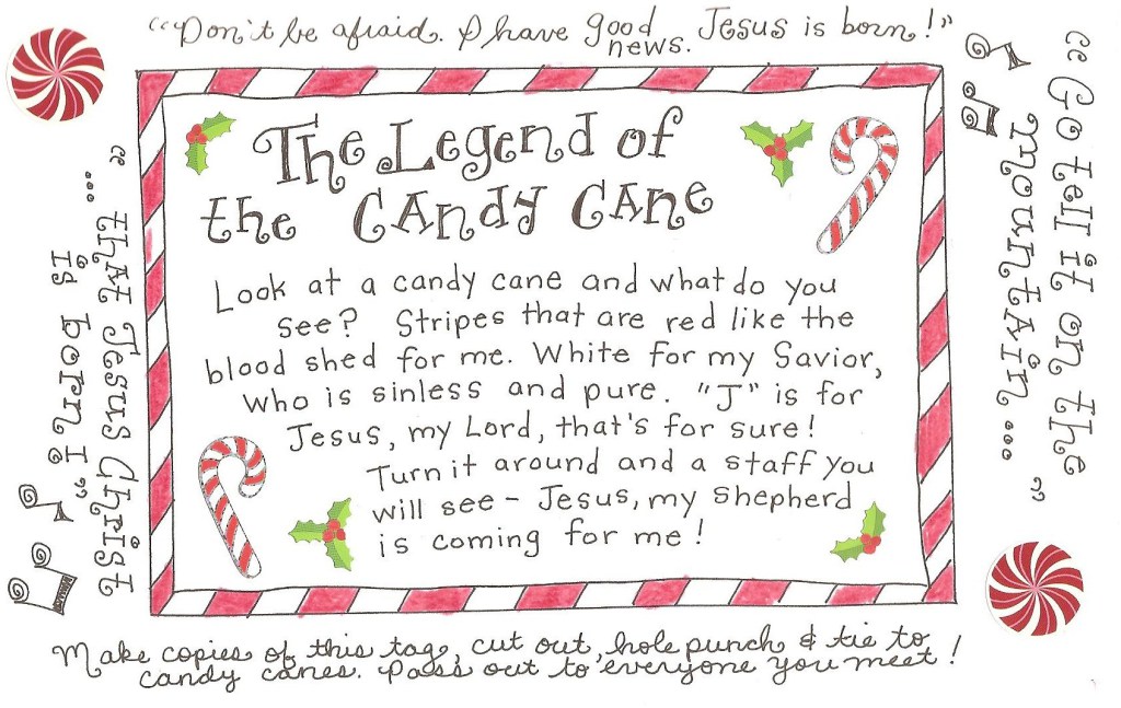 The Legend of the Candy Cane FREE Printable Tag Happy Home Fairy