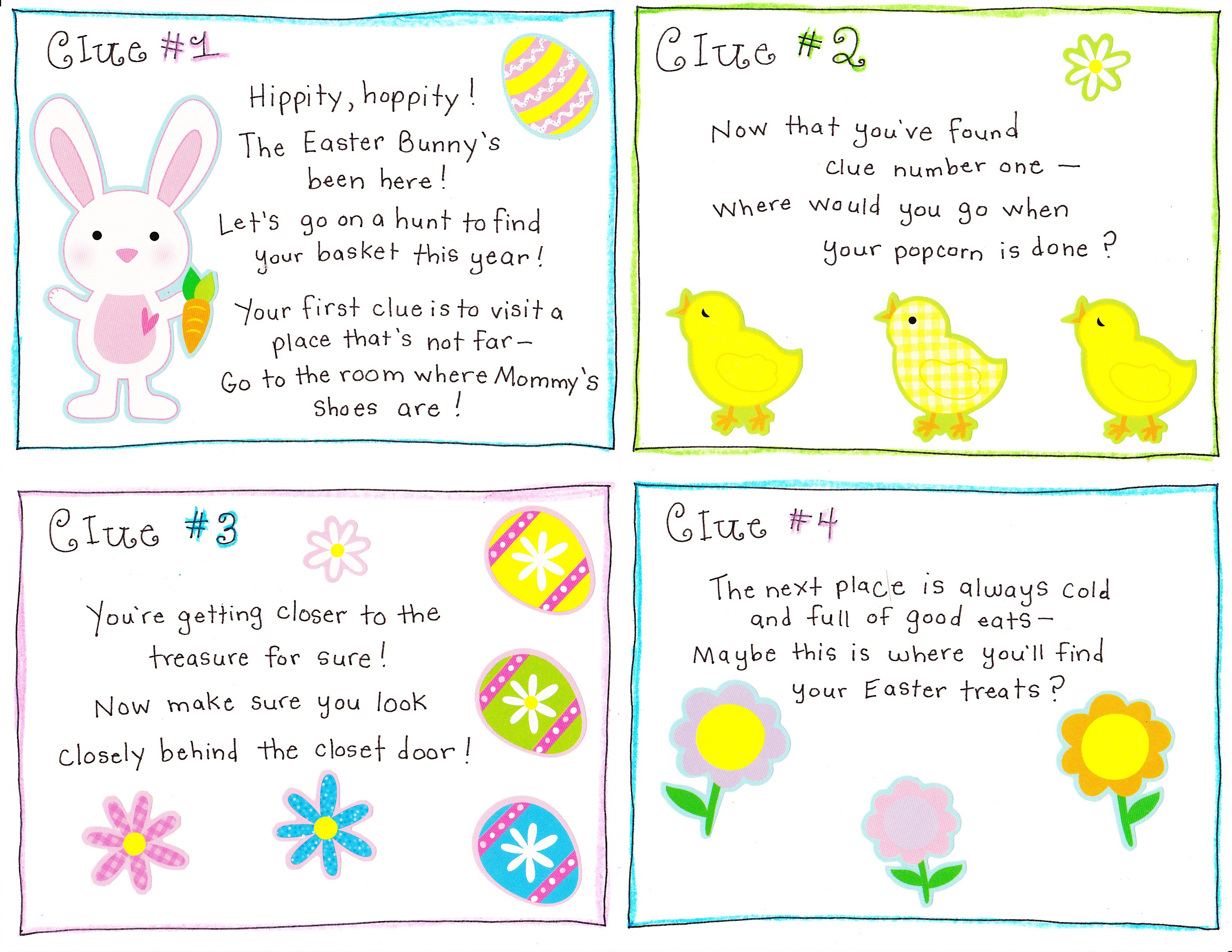 Easter Morning Scavenger Hunt - FREE Printable! - Happy Home Fairy