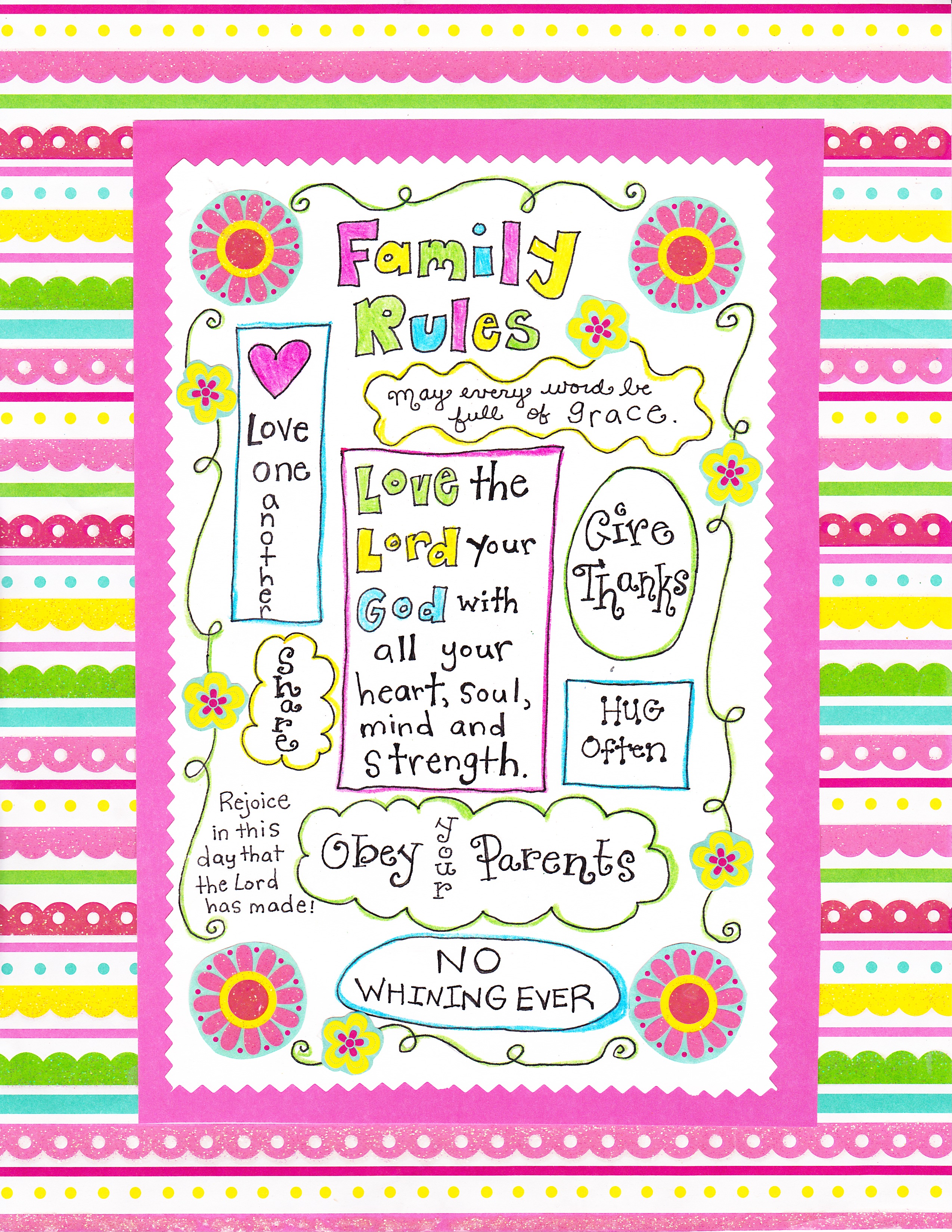 Happy Home Family Rules FREE Printable! Happy Home Fairy