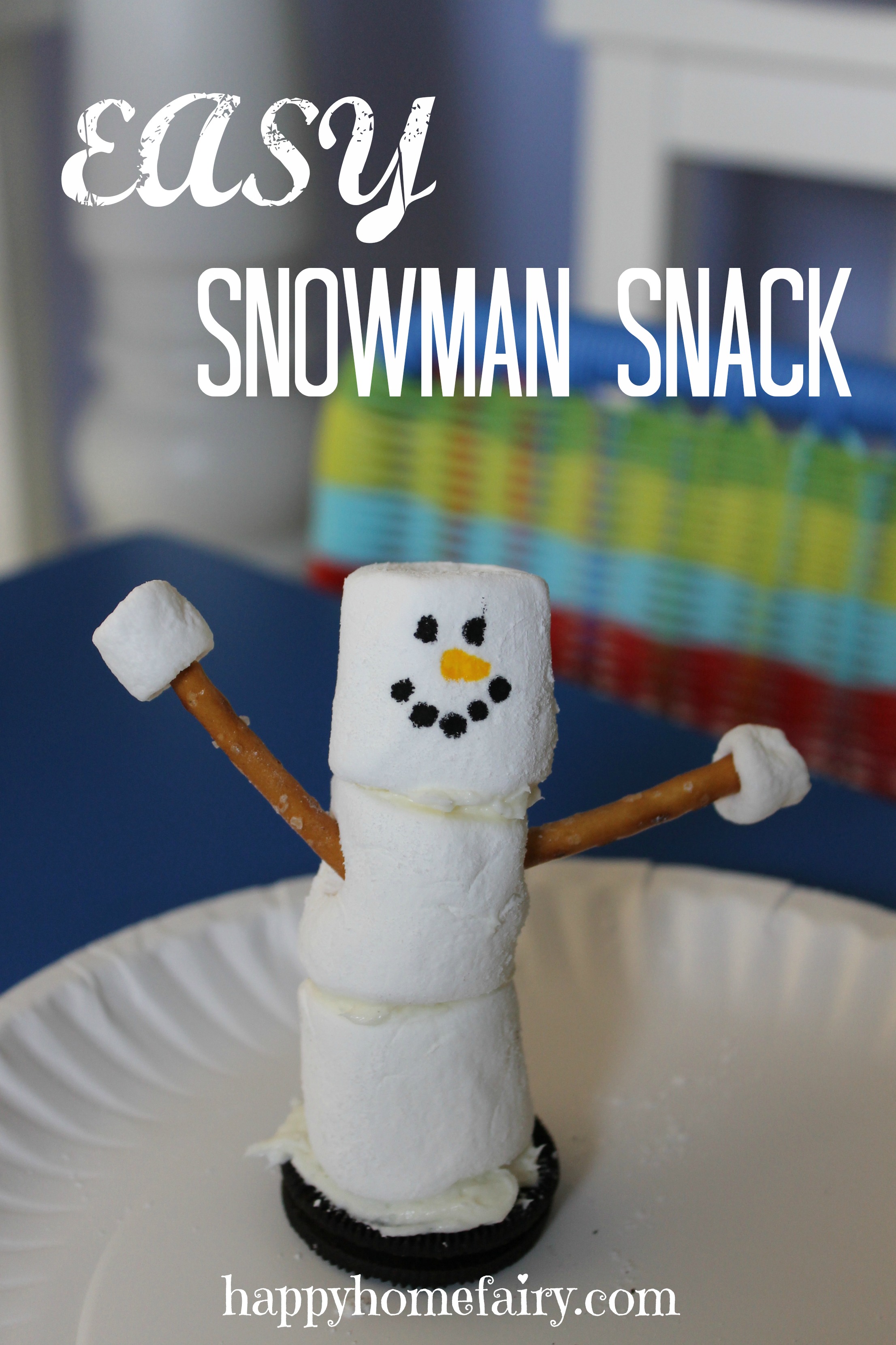 Easy Snowman Snack - Happy Home Fairy