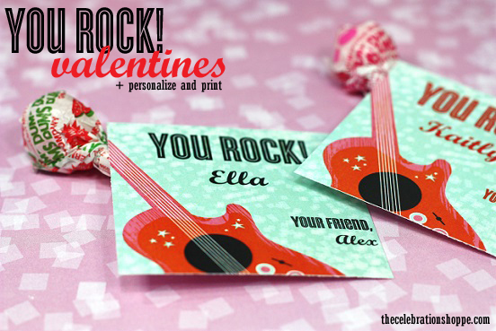 This is a graphic of Rare You Rock Valentine Printable It's just a photo of Rare You Rock Valentine Printable