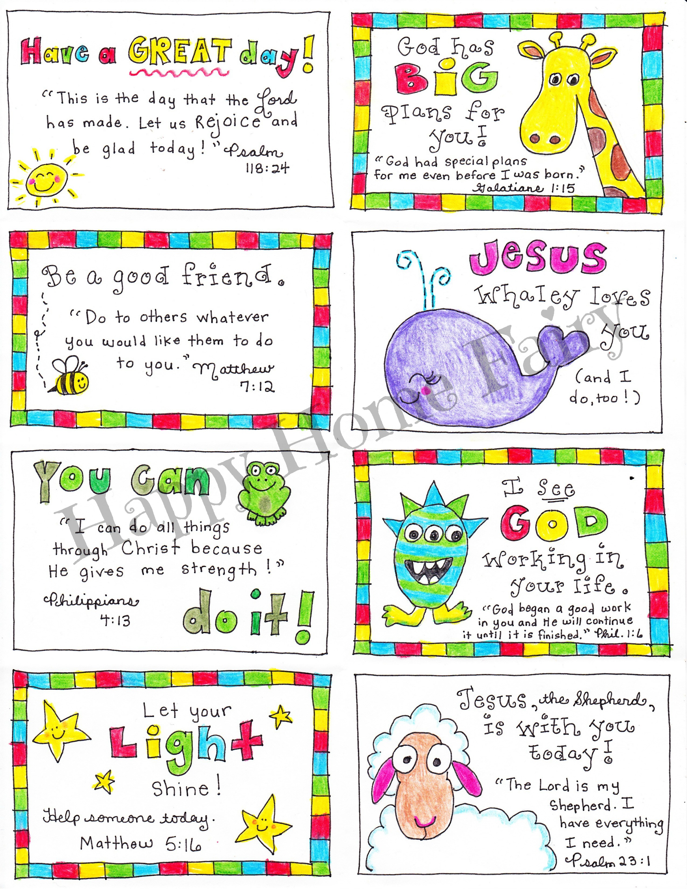 FREE Printable Lunch Box Notes for the ENTIRE YEAR Happy Home Fairy