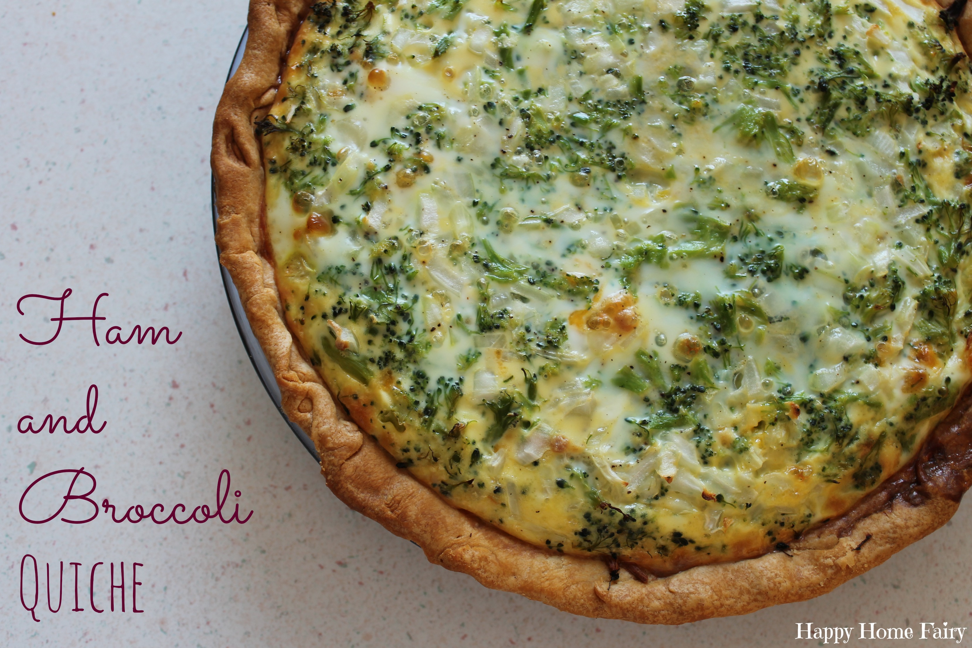 Recipe Ham and Broccoli Quiche Happy Home Fairy