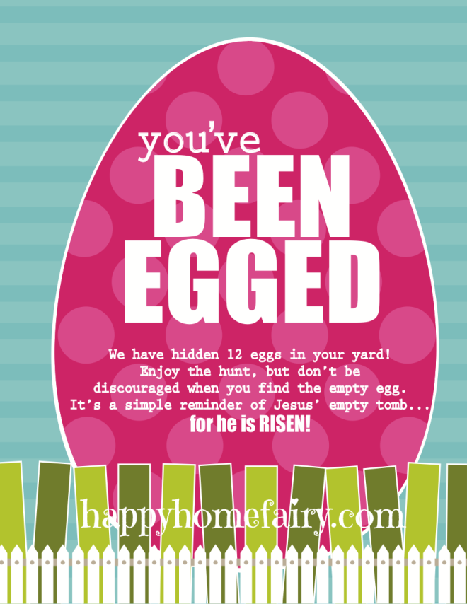 You #39 ve Been Egged He Is Risen Style (FREE Printable ) Happy Home Fairy