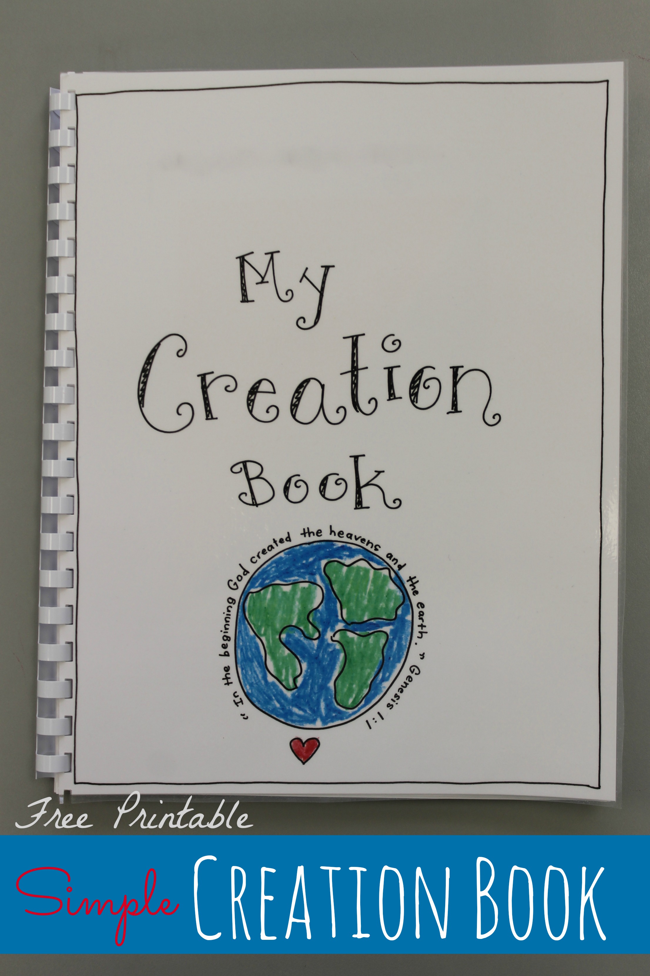 Free Printable Creation Booklet