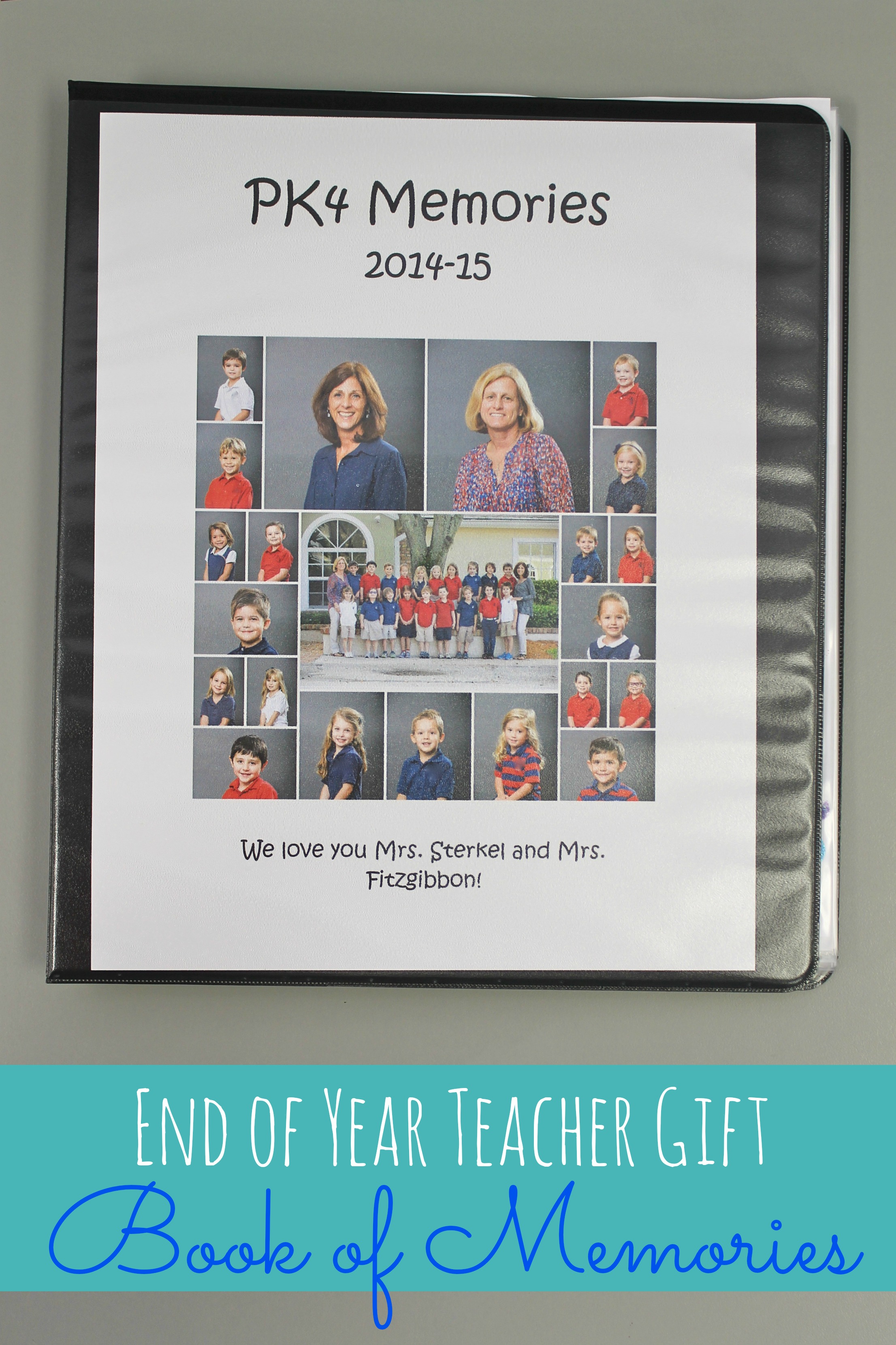 End of Year Teacher Gift - Book of Memories (FREE Printable) - Happy Home Fairy