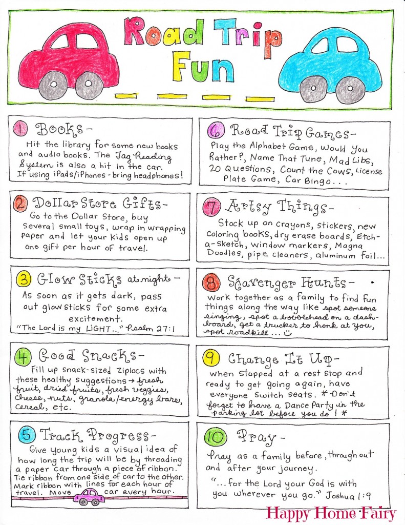 fun ideas for long road trips