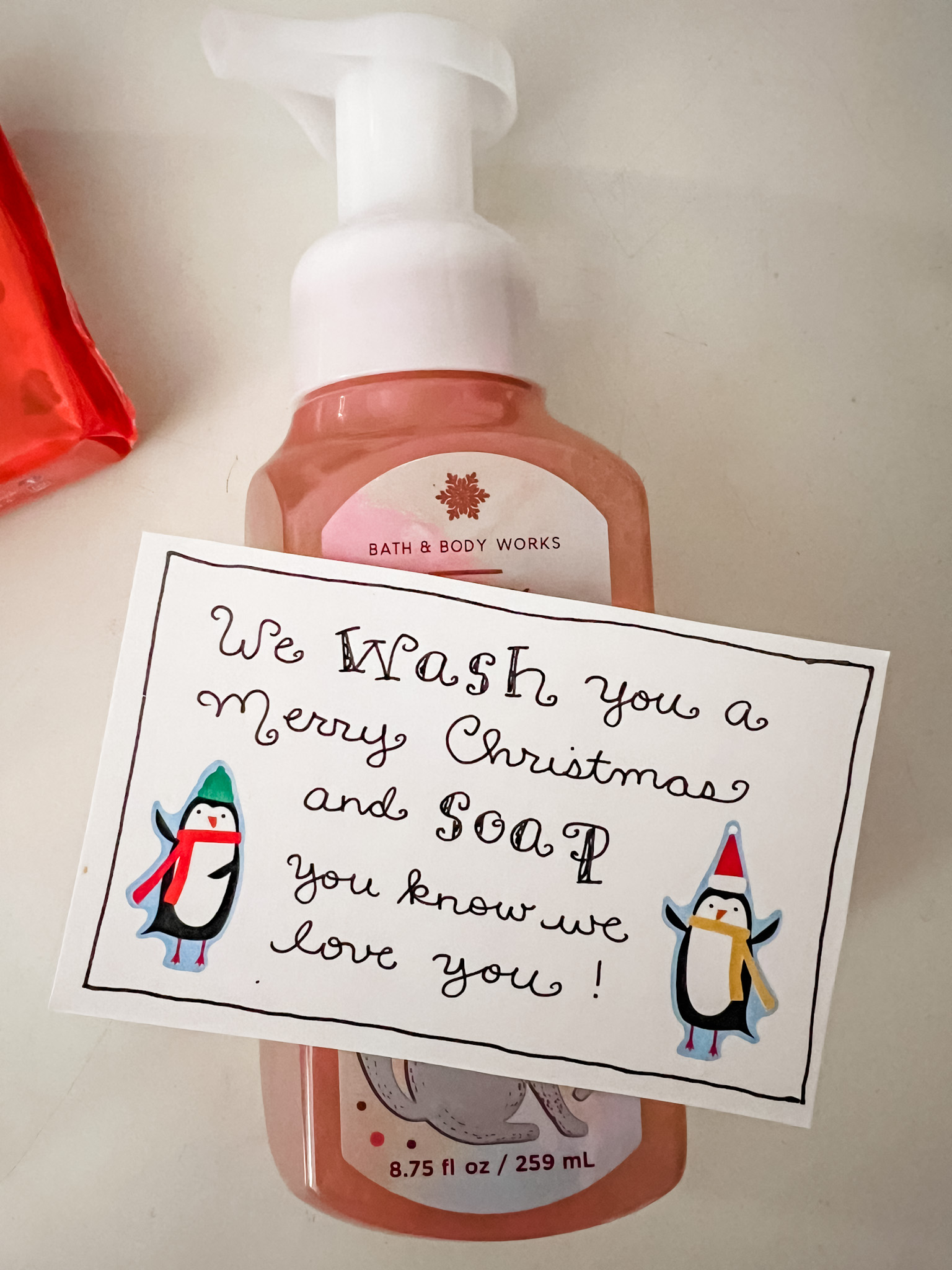 Neighbor Gift Idea: Christmas Soaps with Free Printable - Keeping