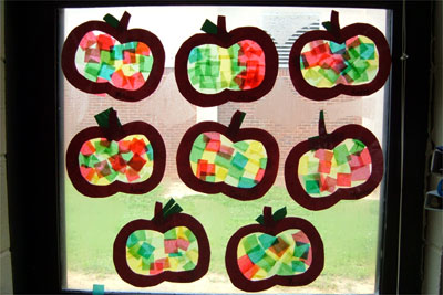 preschool apple crafts activities paper craft apples tissue kindergarten fall apfel projects september theme grundschule happyhomefairy classroom children creative project