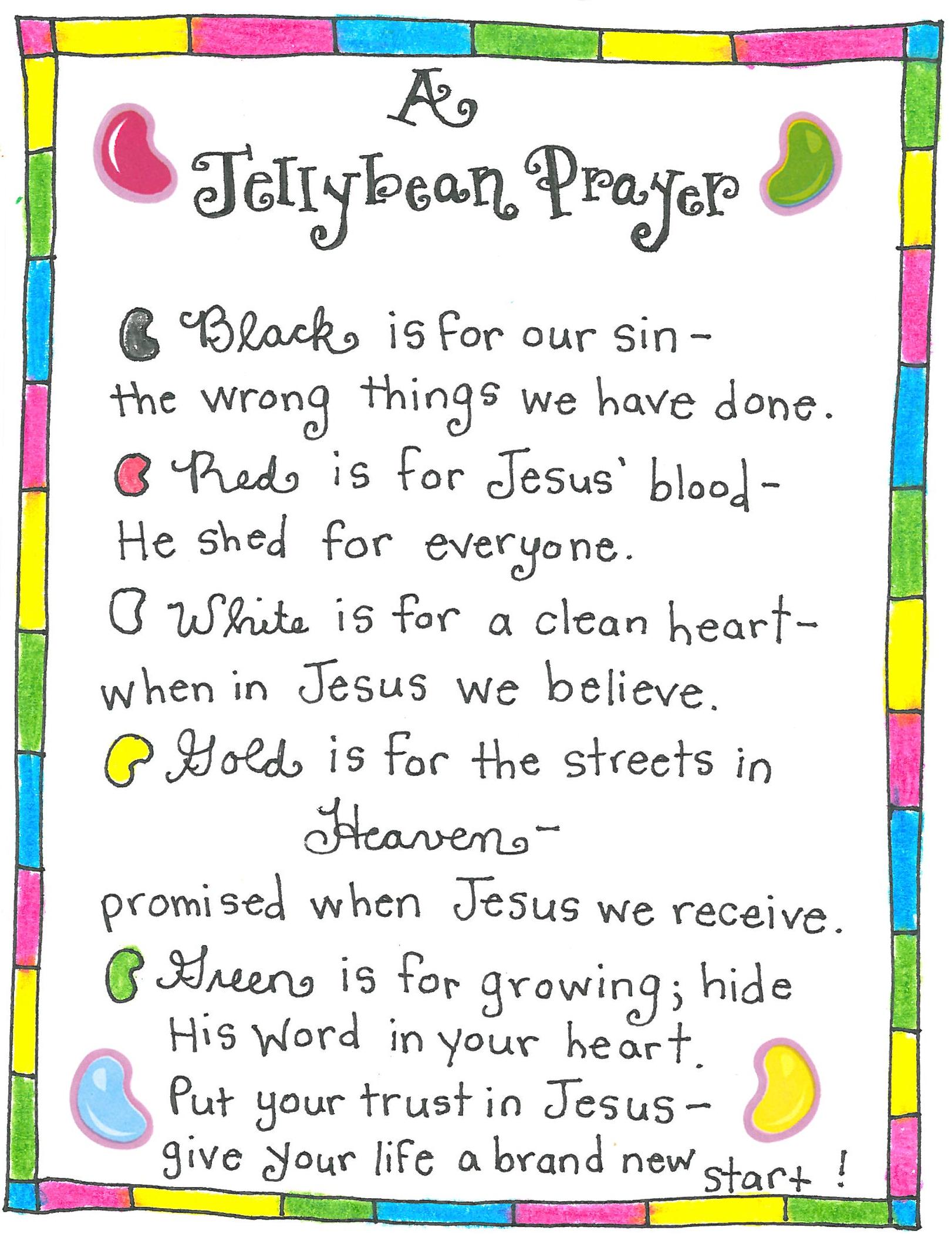 The Jellybean Prayer FREE Printable Happy Home Fairy