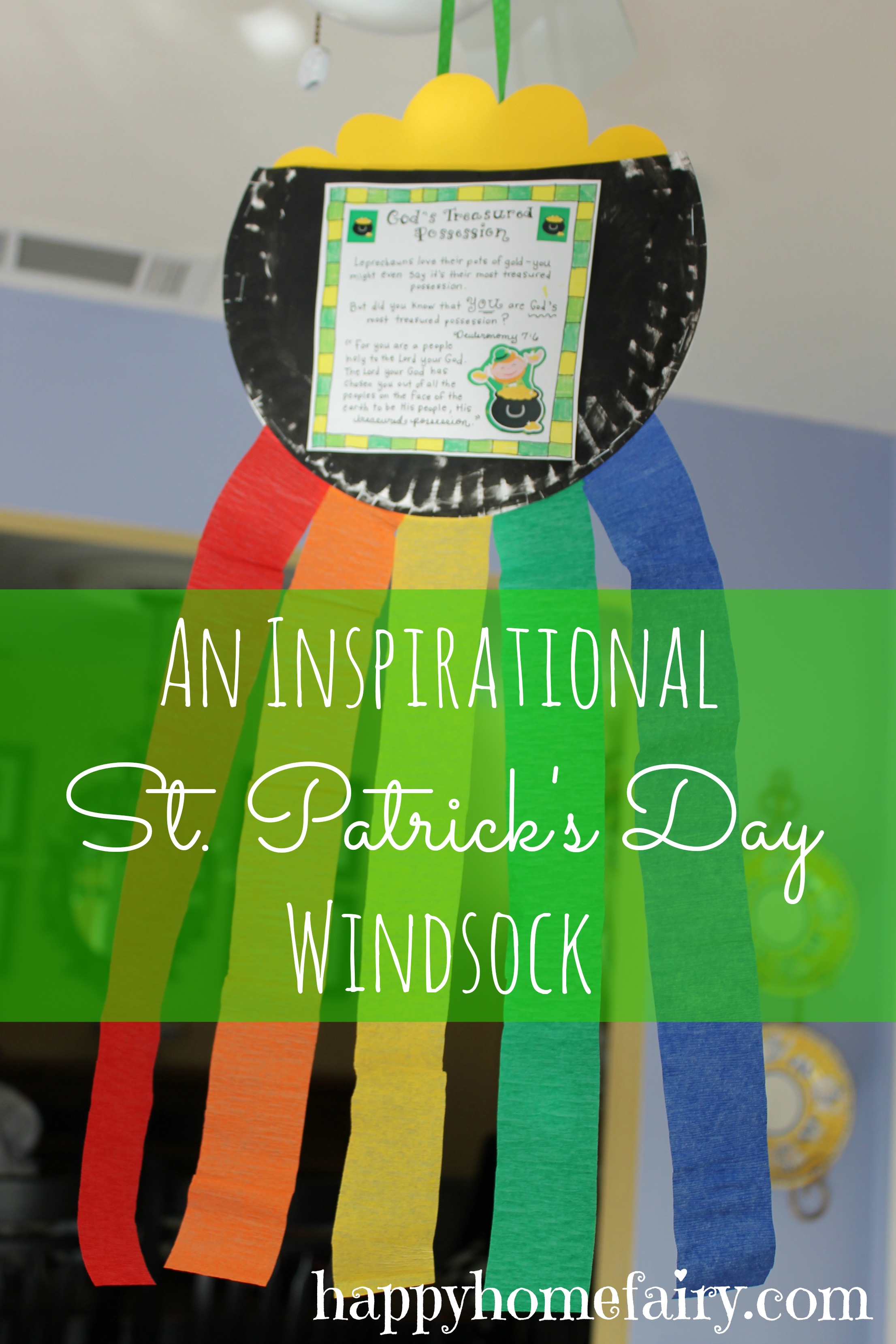 An Inspirational St. Patrick's Day Windsock - Happy Home Fairy