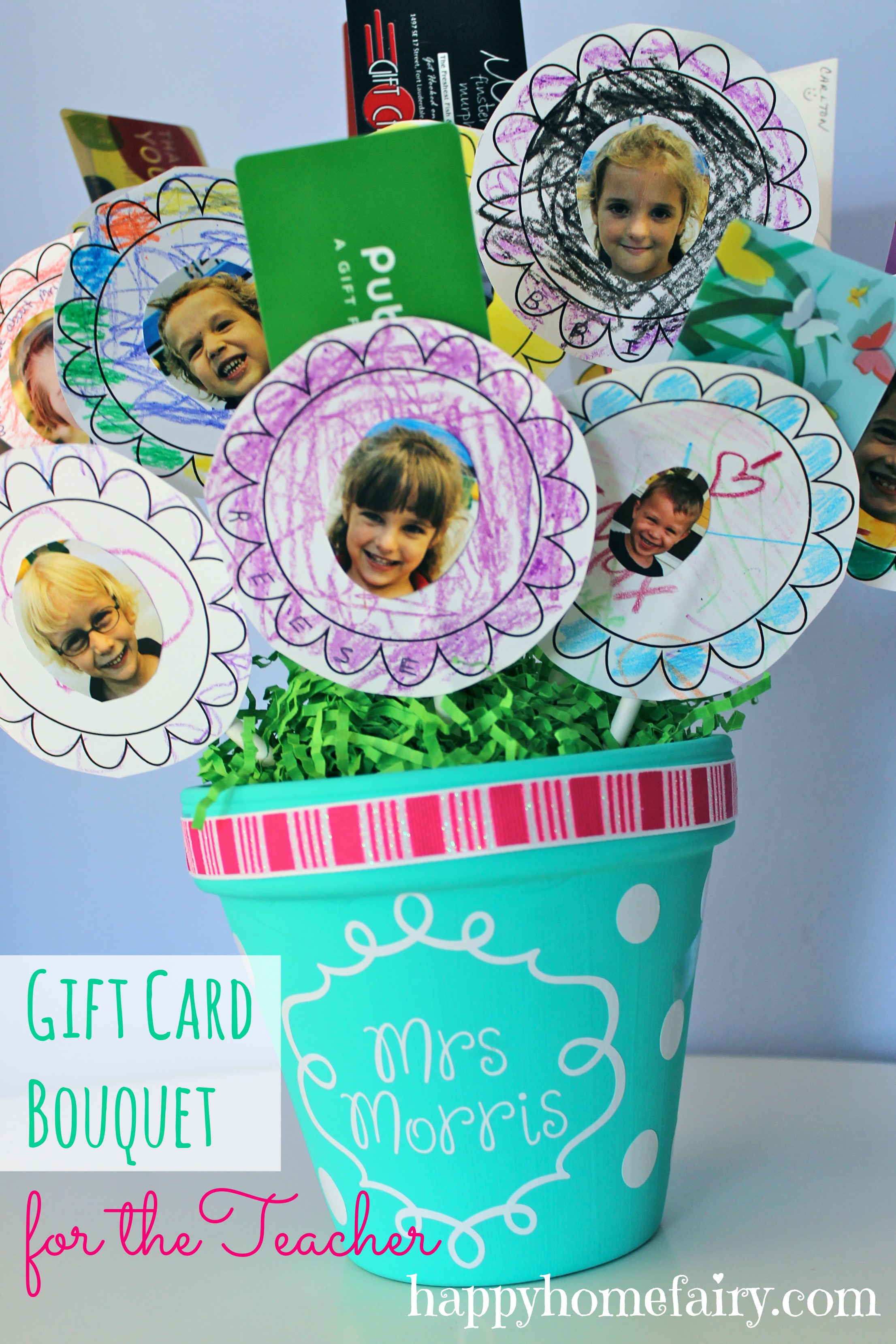 Gift Card Bouquet for the Teacher - Happy Home Fairy