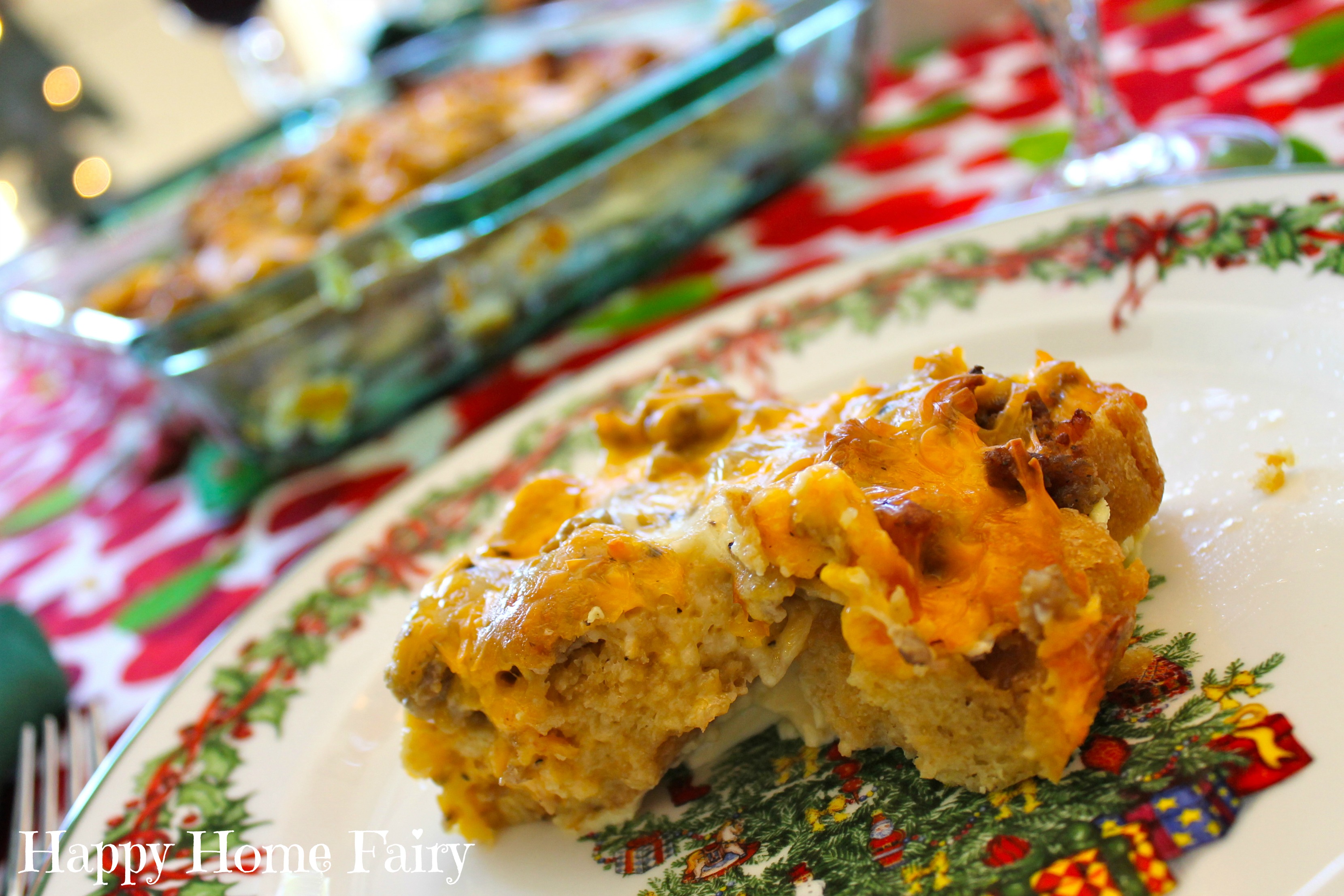 Recipe - Christmas Morning Breakfast Casserole - Happy Home Fairy