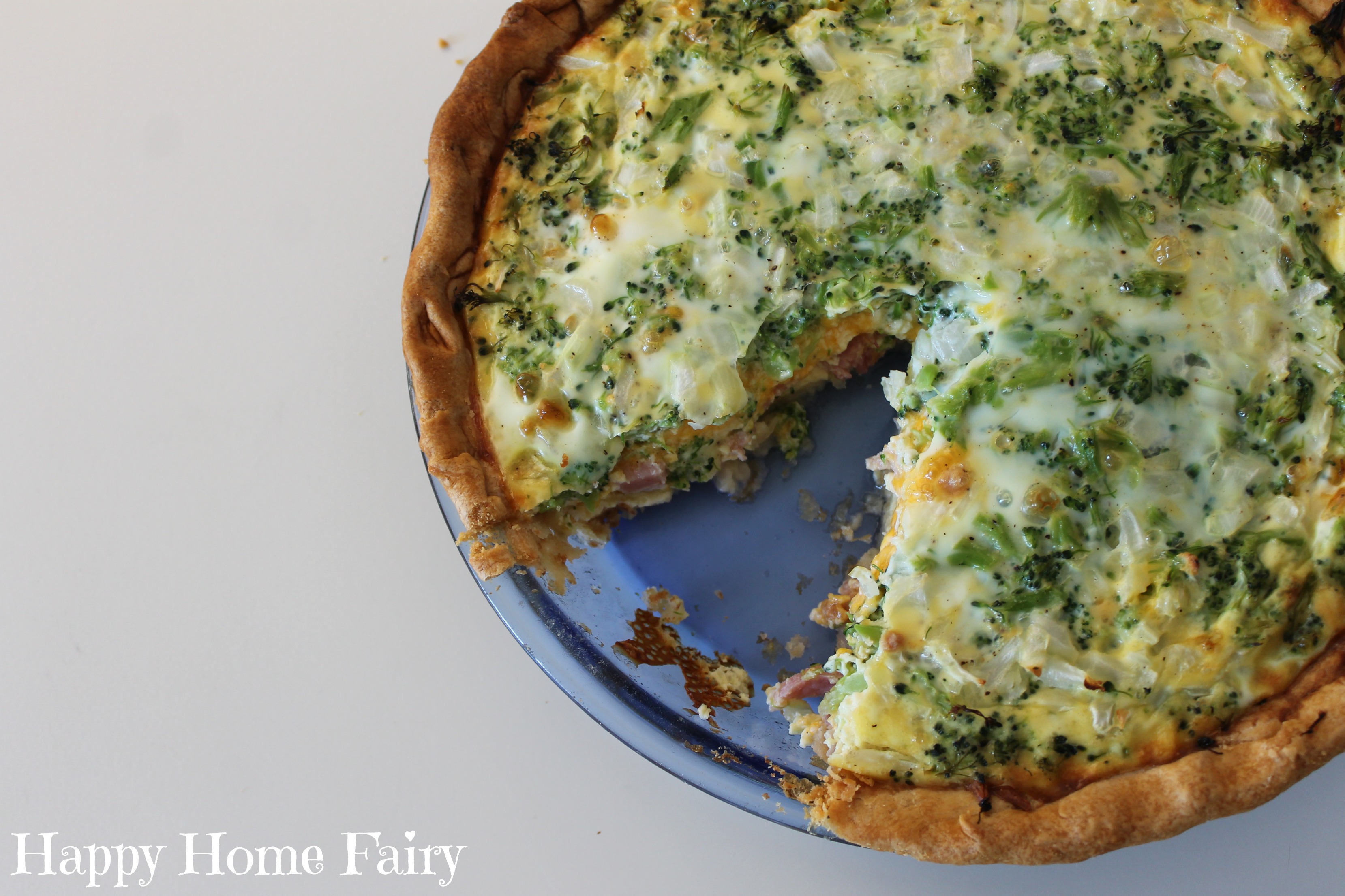 Recipe - Ham And Broccoli Quiche - Happy Home Fairy