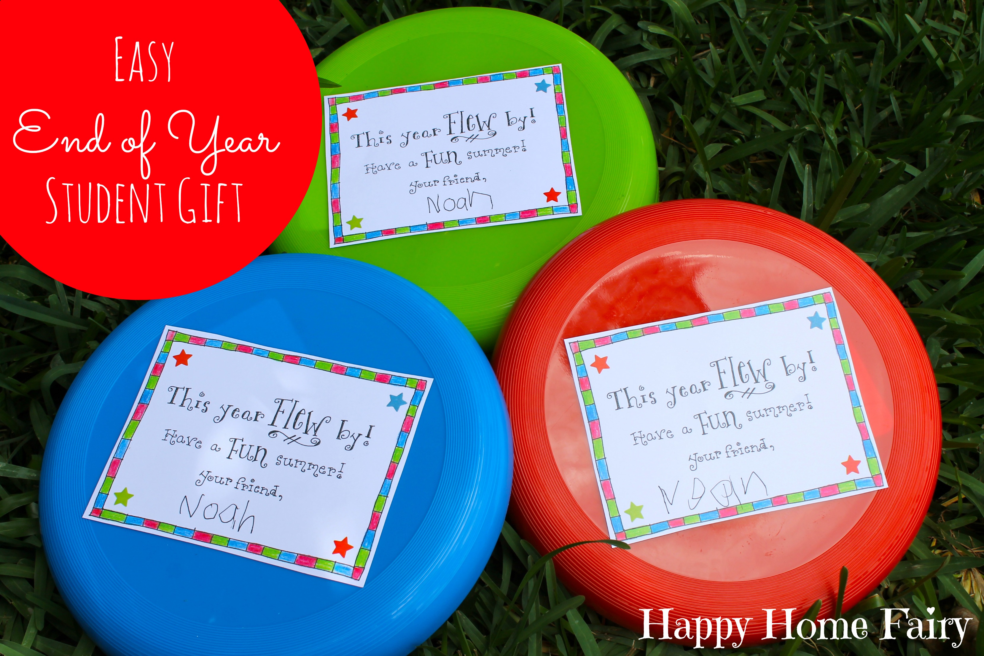 Easy End Of Year Student Gift Free Printable Happy Home Fairy