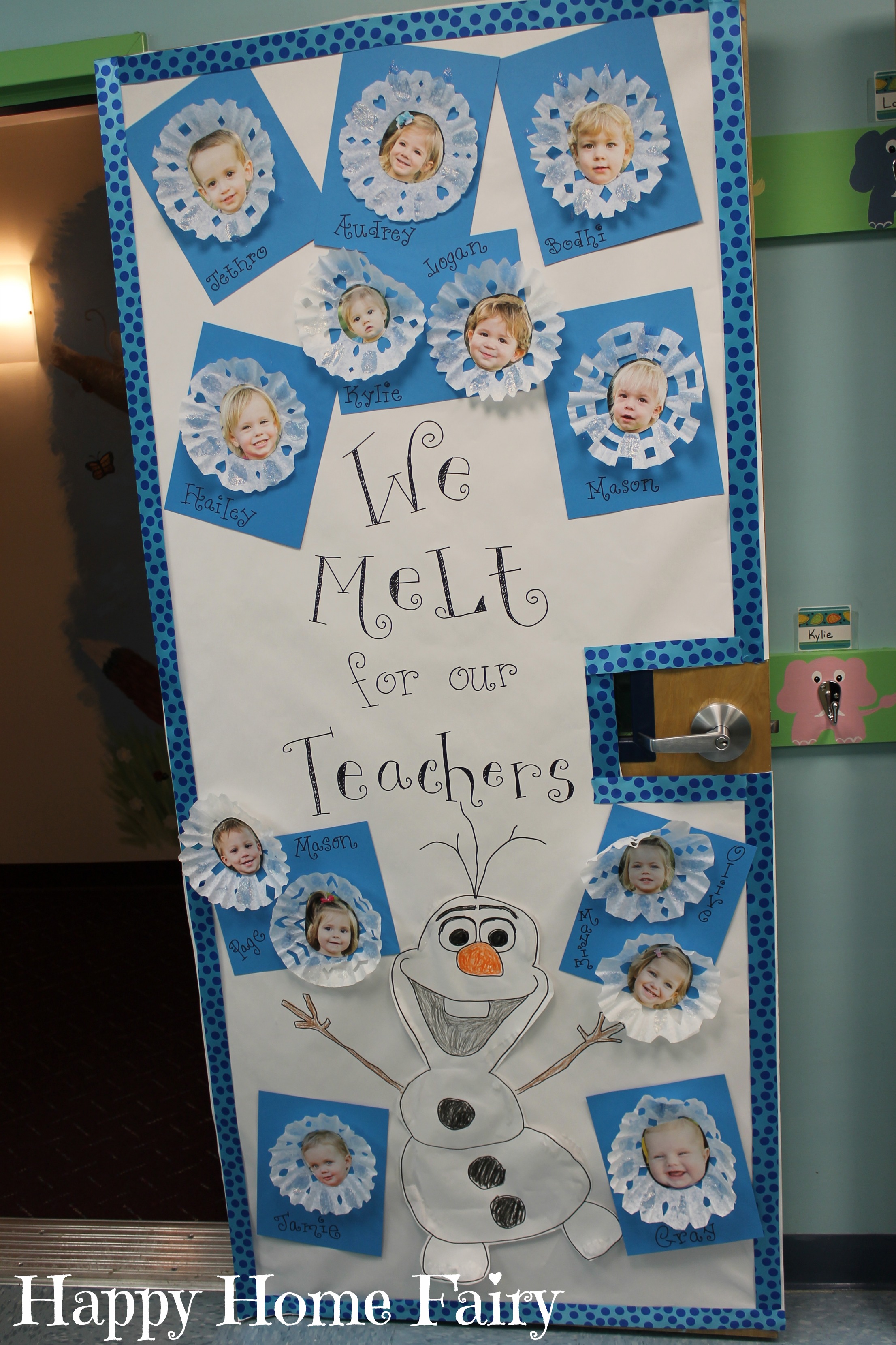 winter classroom door decorating ideas