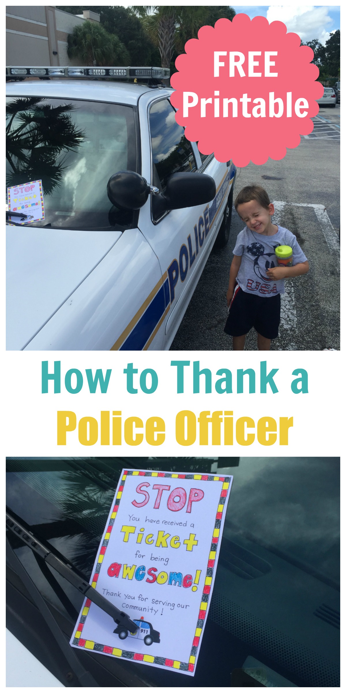 How To Thank A Police Officer FREE Printable Happy Home Fairy